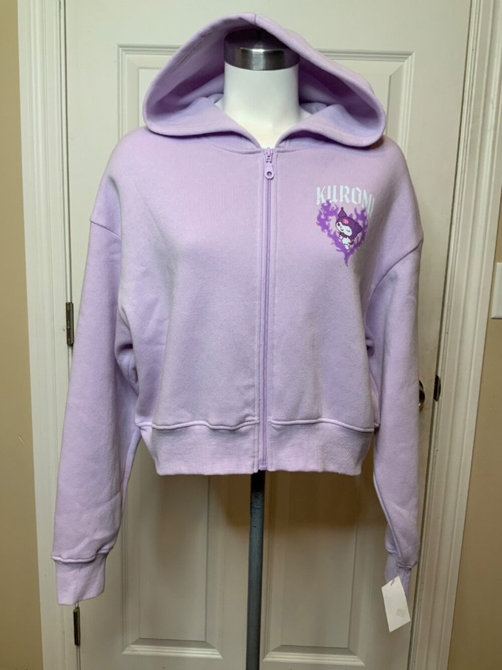 Kuromi by Sanrio Light Purple Hooded Zip-Up Sweatshirt, Size, M, NWT! $48